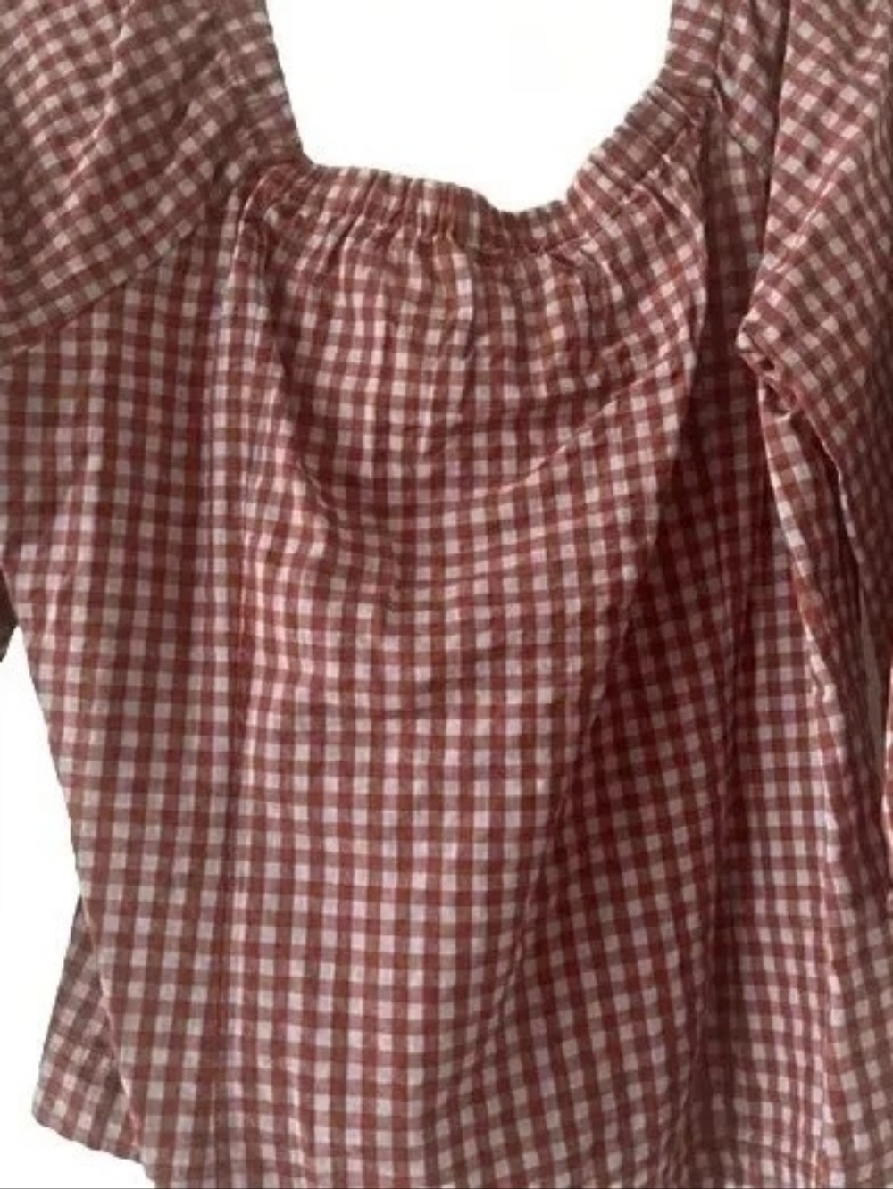 Madwell Gingham Seersucker Top 6 - Picture 6 of 7